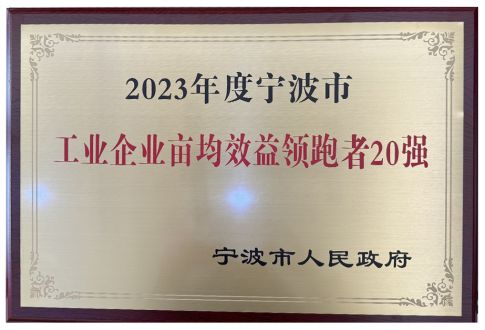 2023年度寧波市工業畝均效益領跑者20強